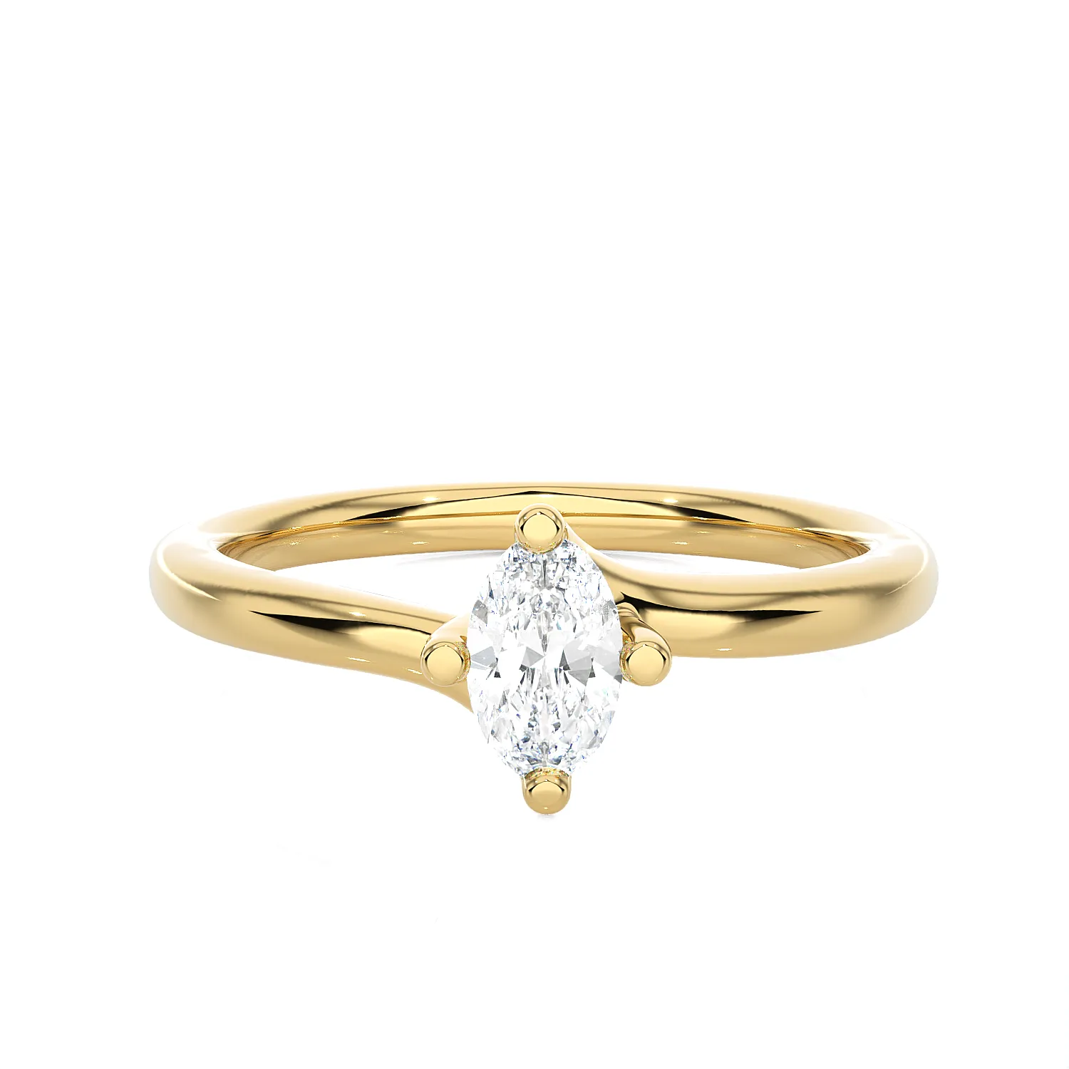 3/4 ctw Marquise Lab Grown Diamond Solitaire Engagement Ring