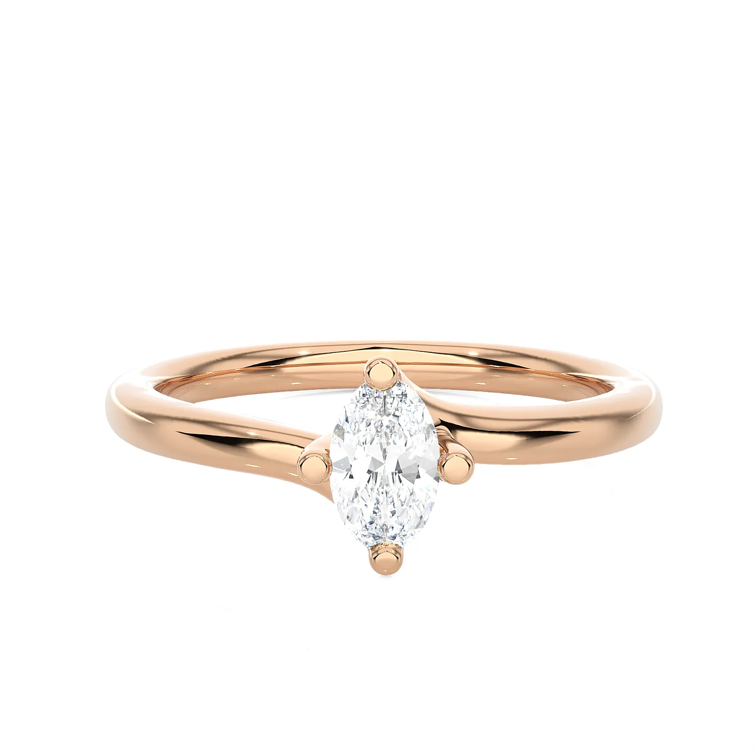 3/4 ctw Marquise Lab Grown Diamond Solitaire Engagement Ring