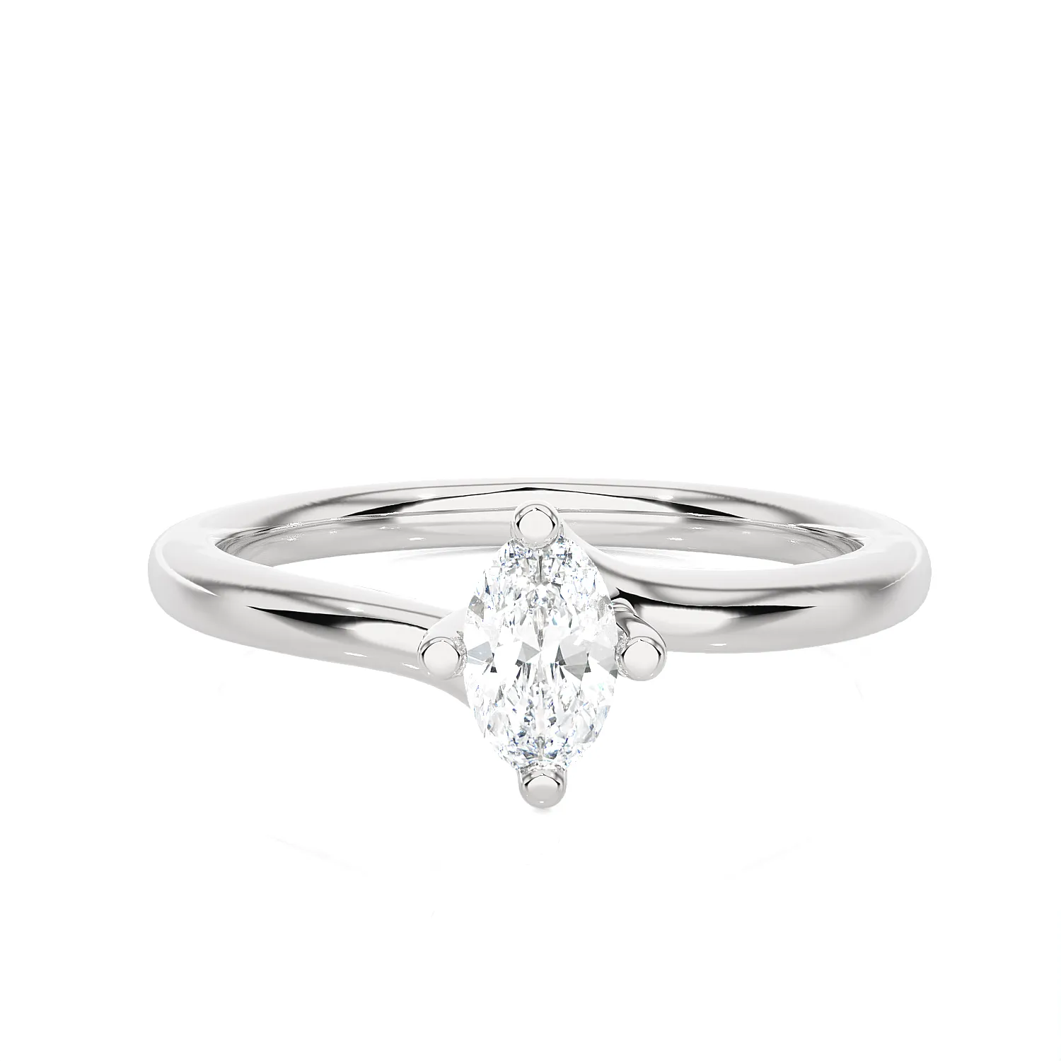 3/4 ctw Marquise Lab Grown Diamond Solitaire Engagement Ring