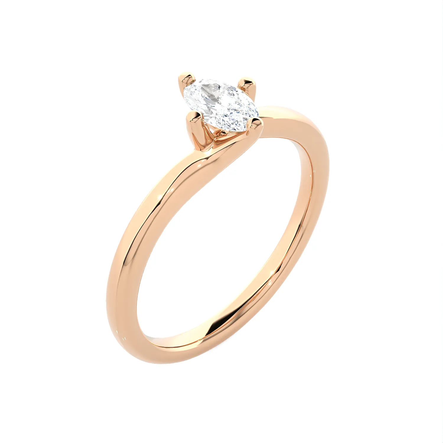 3/4 ctw Marquise Lab Grown Diamond Solitaire Engagement Ring