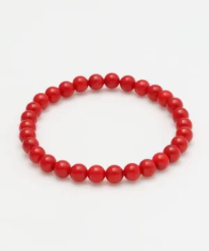 6mm Red Coral Bracelet