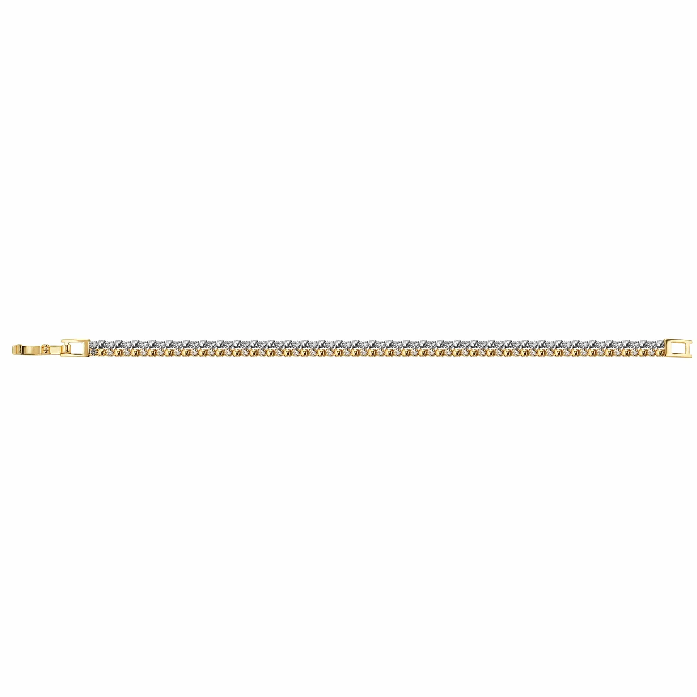 7” Tennis Mixed Metal Double Bracelet
