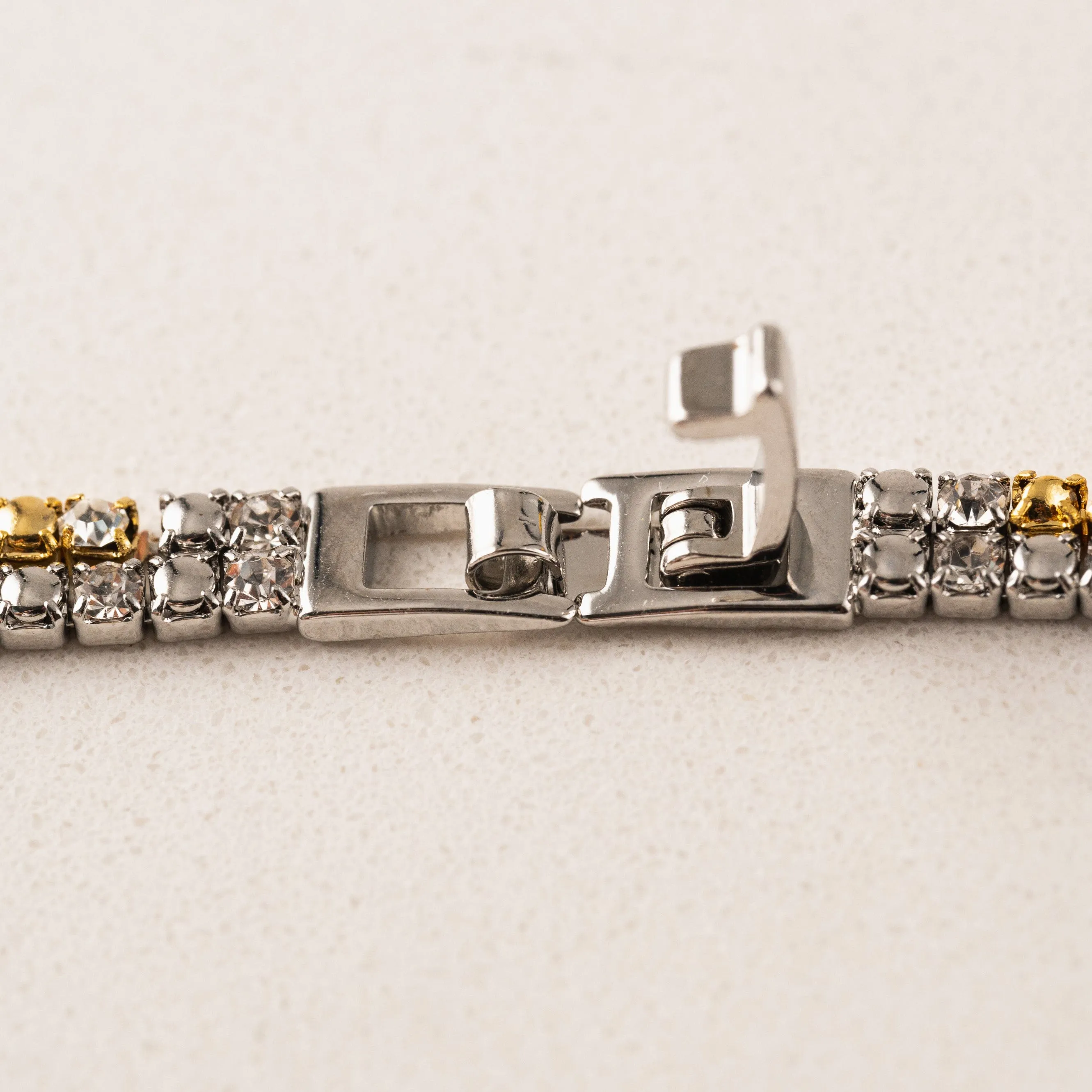 7” Tennis Mixed Metal Double Bracelet