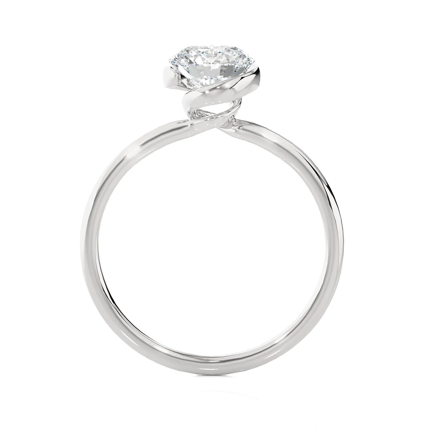 7/8 ctw Round Lab Grown Diamond Solitaire Engagement Ring