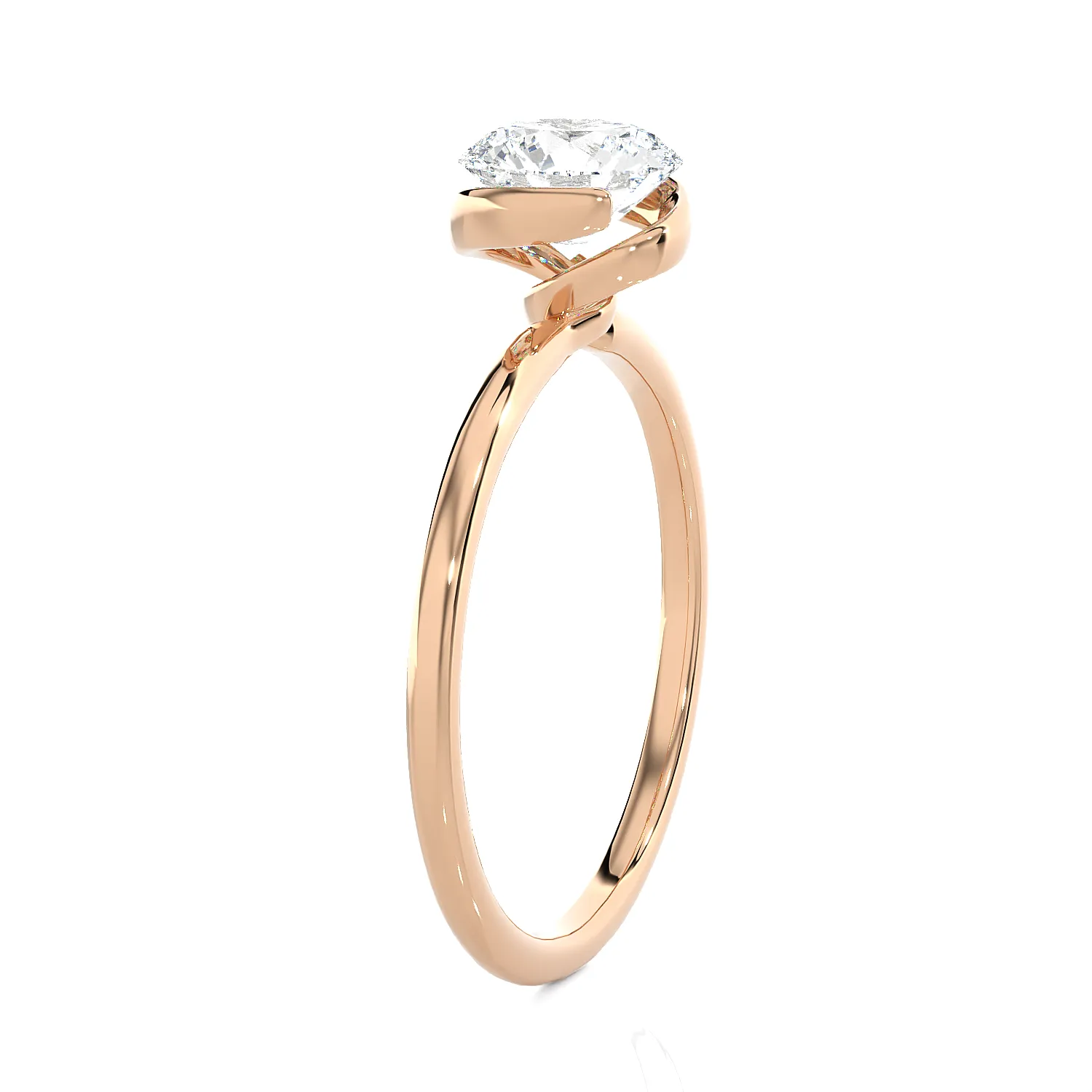 7/8 ctw Round Lab Grown Diamond Solitaire Engagement Ring