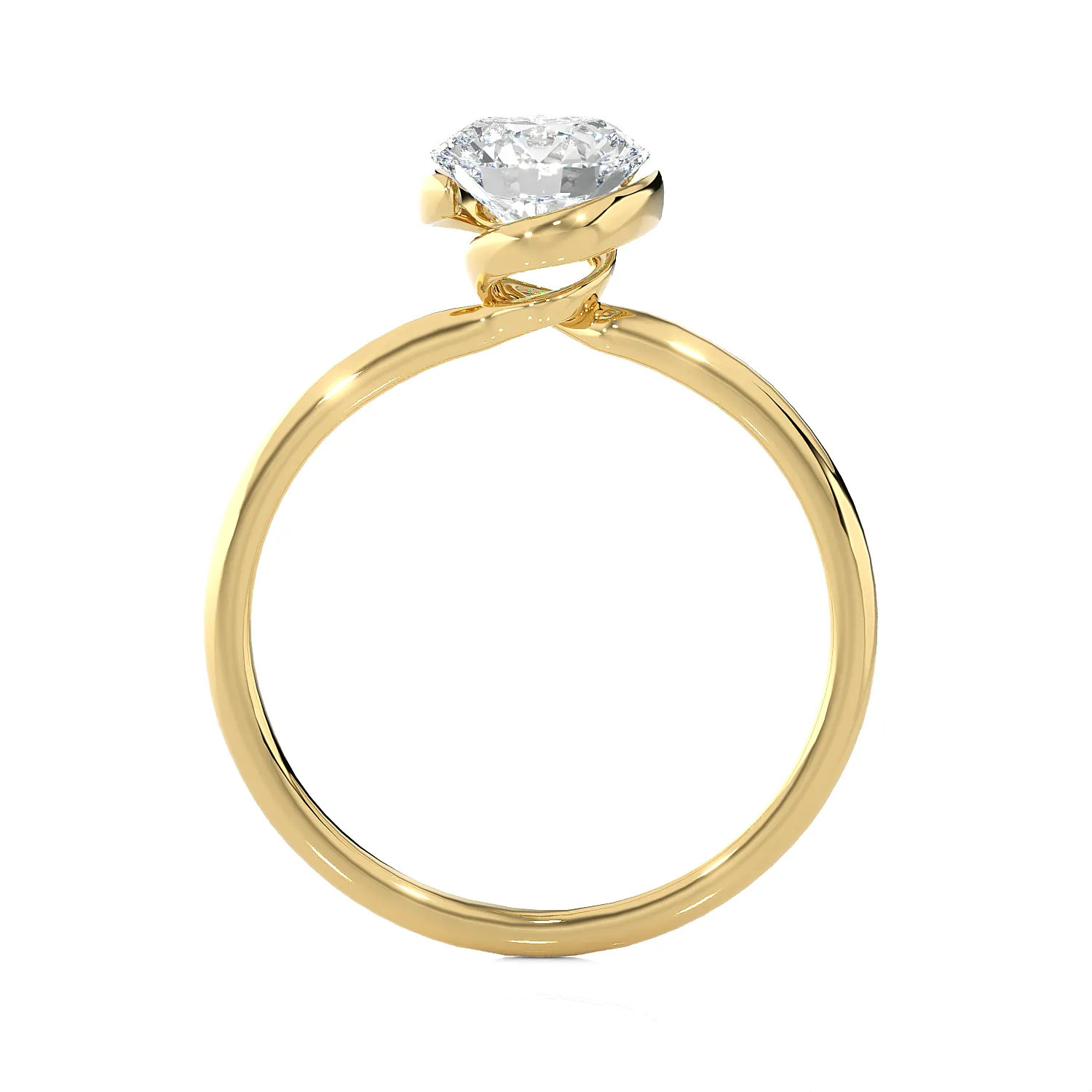 7/8 ctw Round Lab Grown Diamond Solitaire Engagement Ring