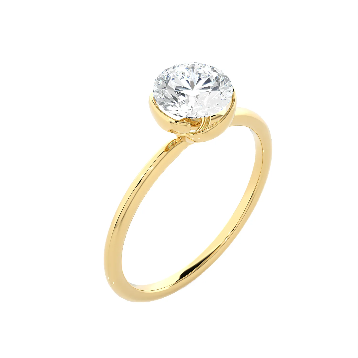 7/8 ctw Round Lab Grown Diamond Solitaire Engagement Ring