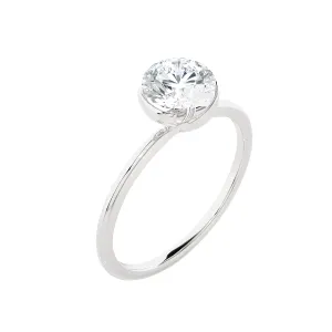 7/8 ctw Round Lab Grown Diamond Solitaire Engagement Ring