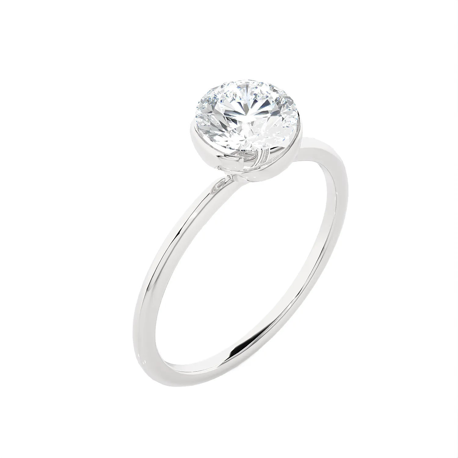 7/8 ctw Round Lab Grown Diamond Solitaire Engagement Ring