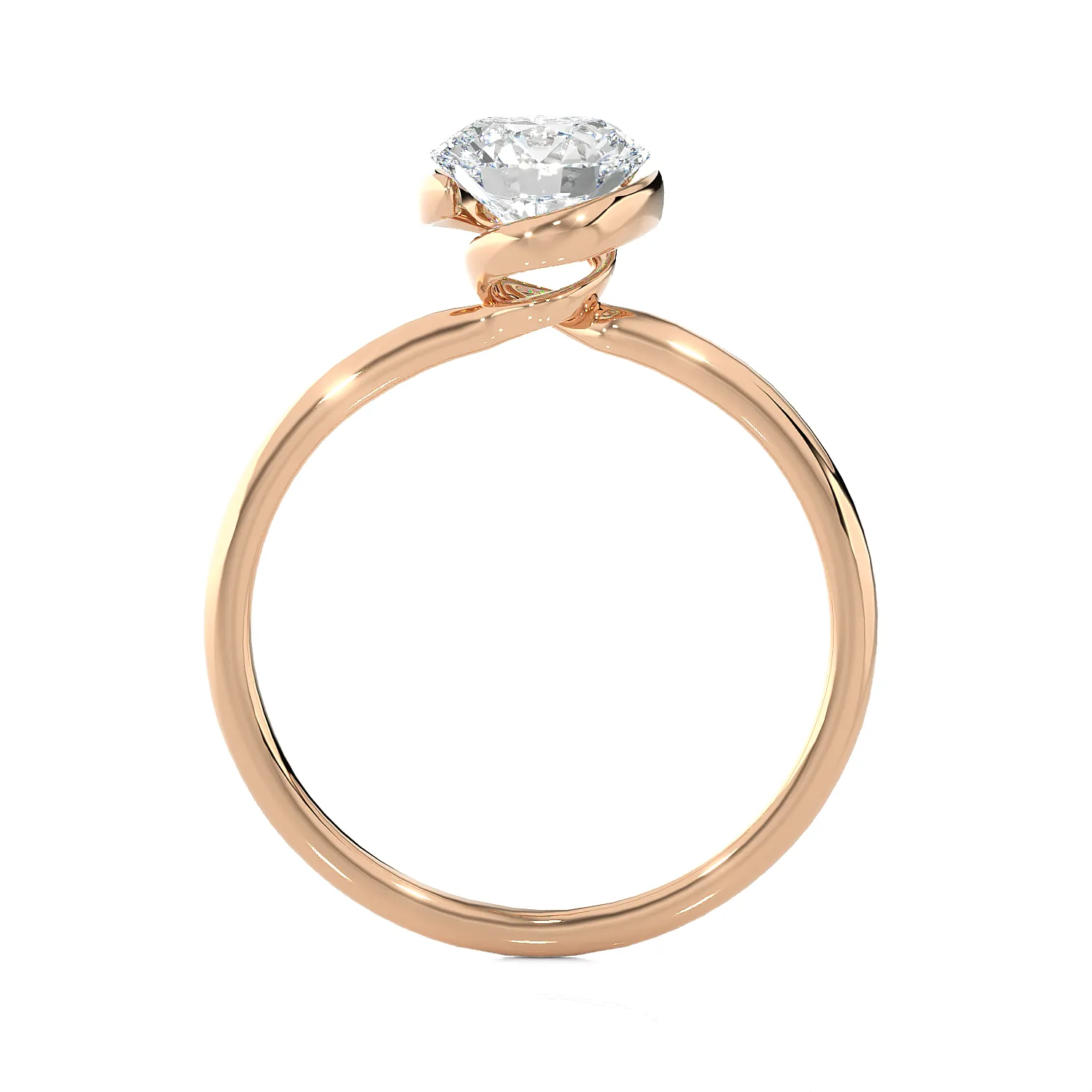 7/8 ctw Round Lab Grown Diamond Solitaire Engagement Ring