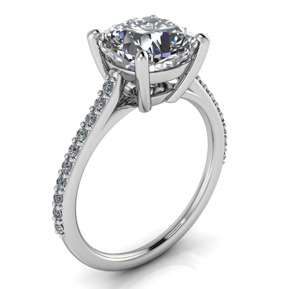 8 mm Cushion Cut Engagement Ring - Keeley