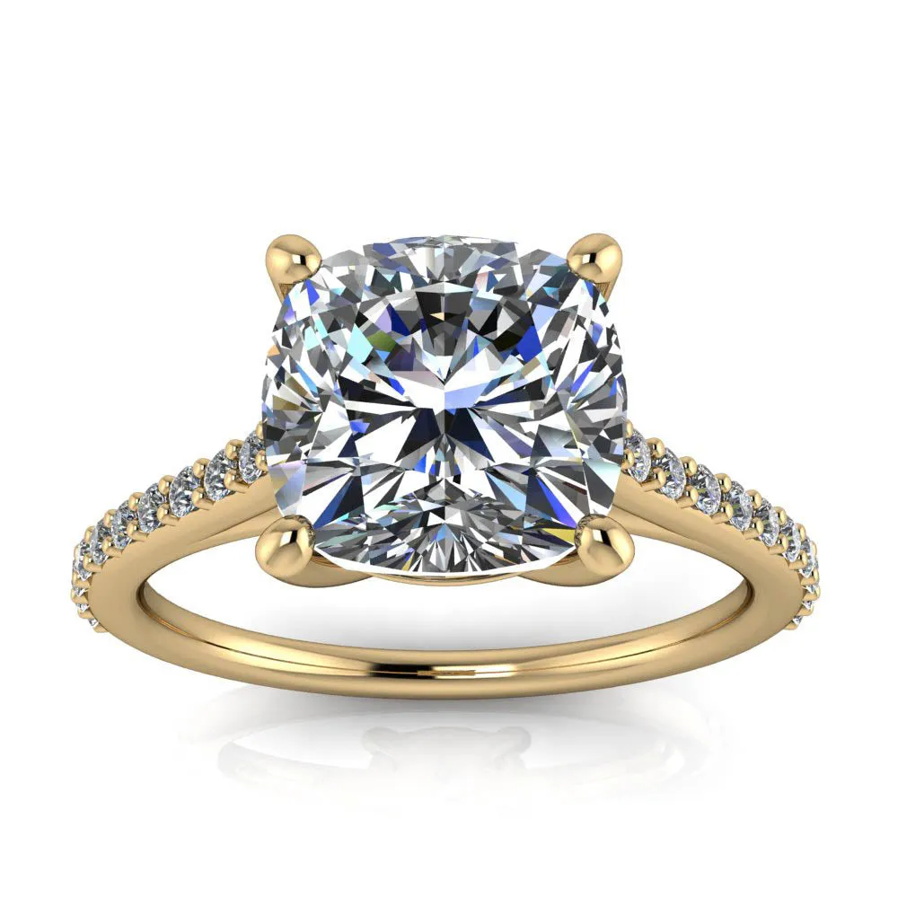 8 mm Cushion Cut Engagement Ring - Keeley