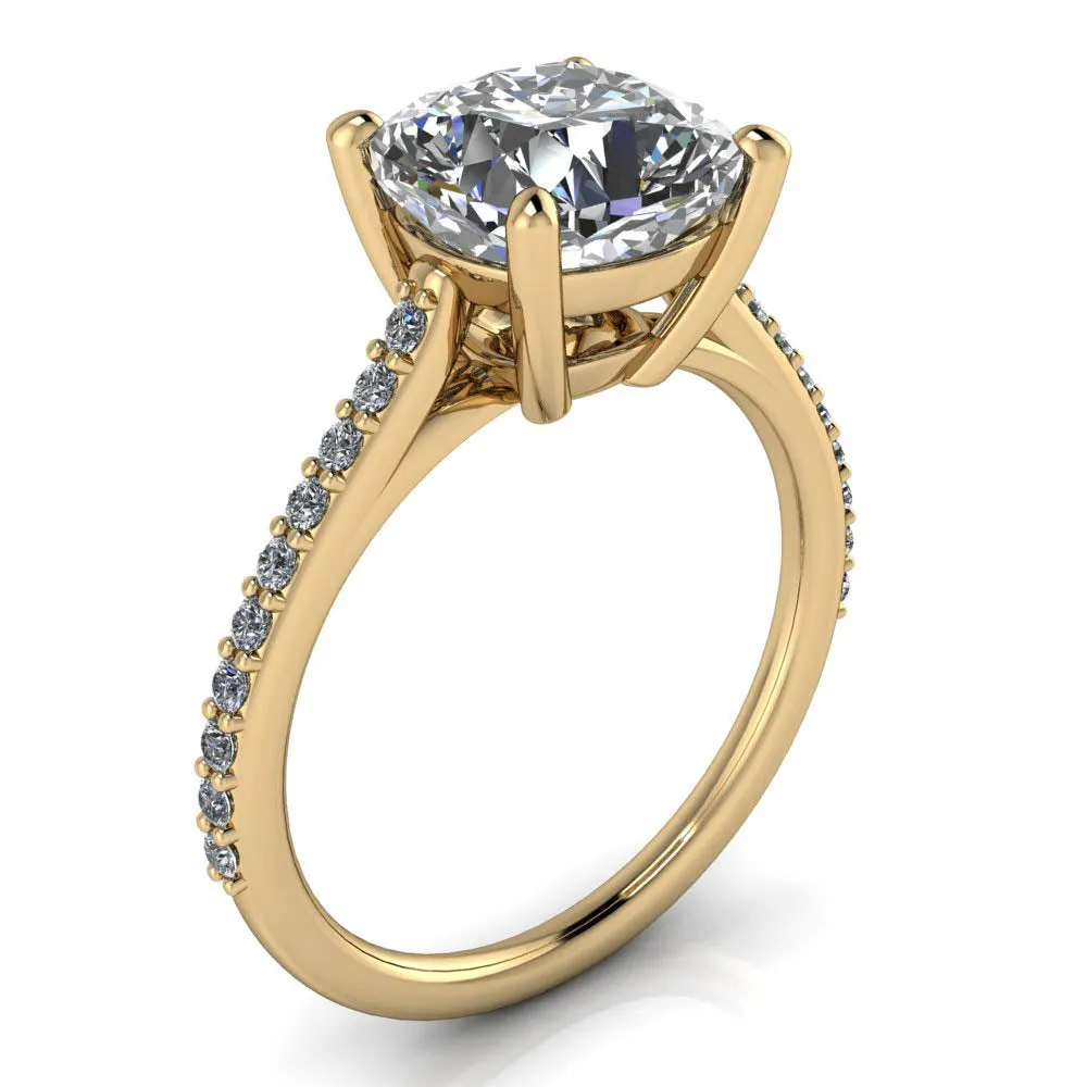 8 mm Cushion Cut Engagement Ring - Keeley