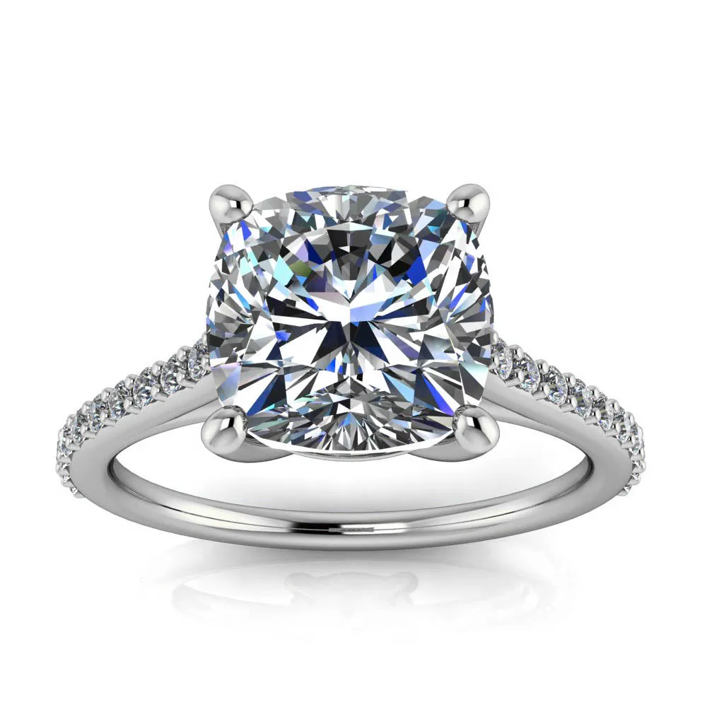 8 mm Cushion Cut Engagement Ring - Keeley