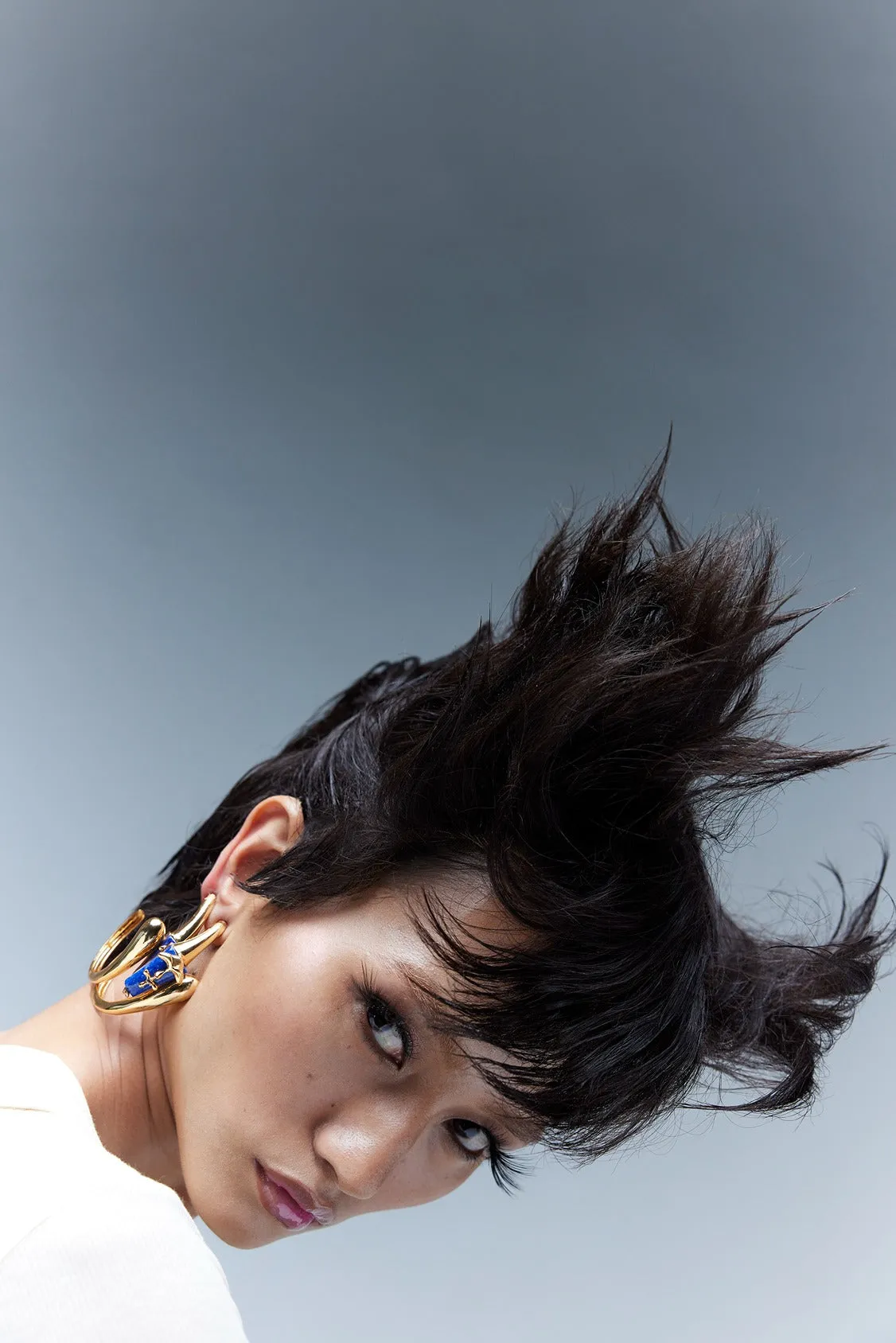 ALAYA F In Our The Lazuli Sculpt Hoop Earrings