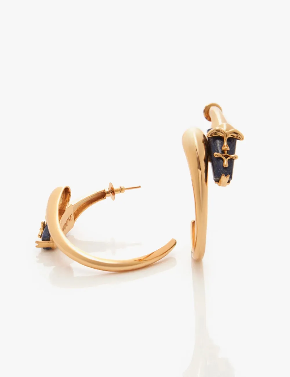 ALAYA F In Our The Lazuli Sculpt Hoop Earrings