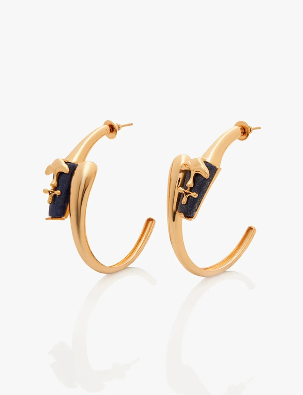 ALAYA F In Our The Lazuli Sculpt Hoop Earrings
