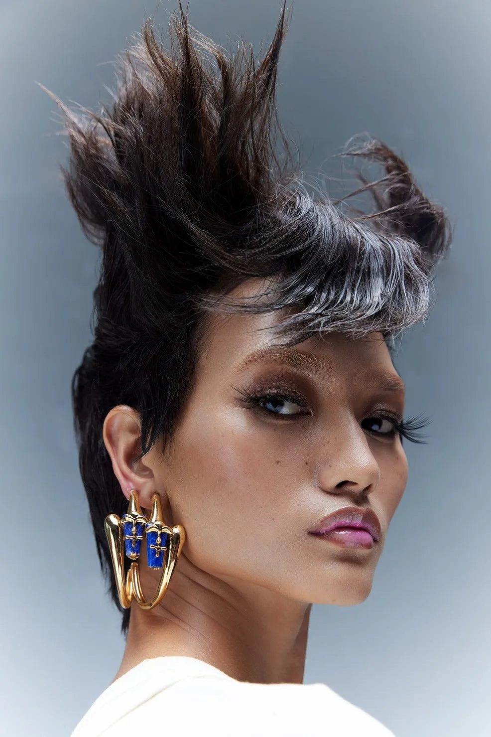 ALAYA F In Our The Lazuli Sculpt Hoop Earrings
