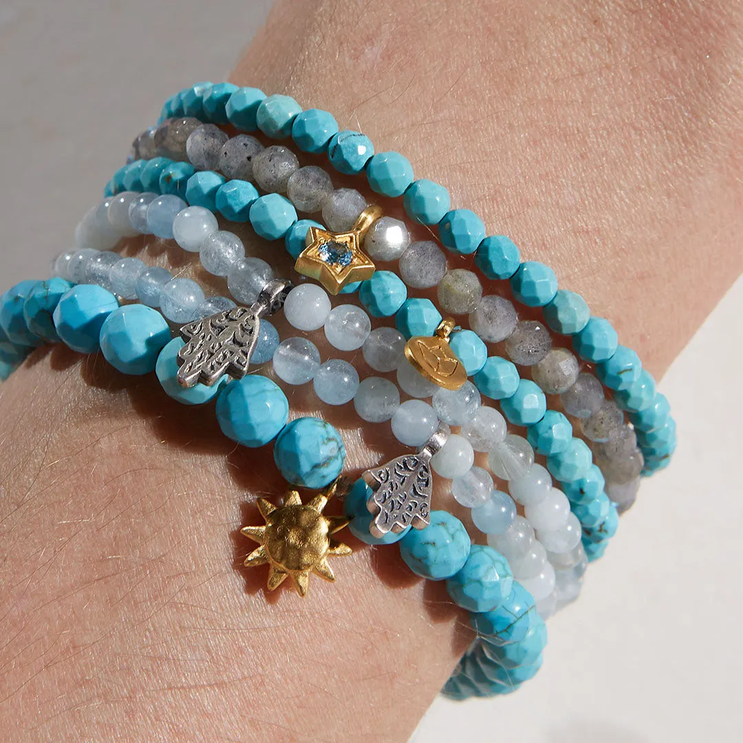 Aligned in Health Sun Turquoise Gemstone Bracelet