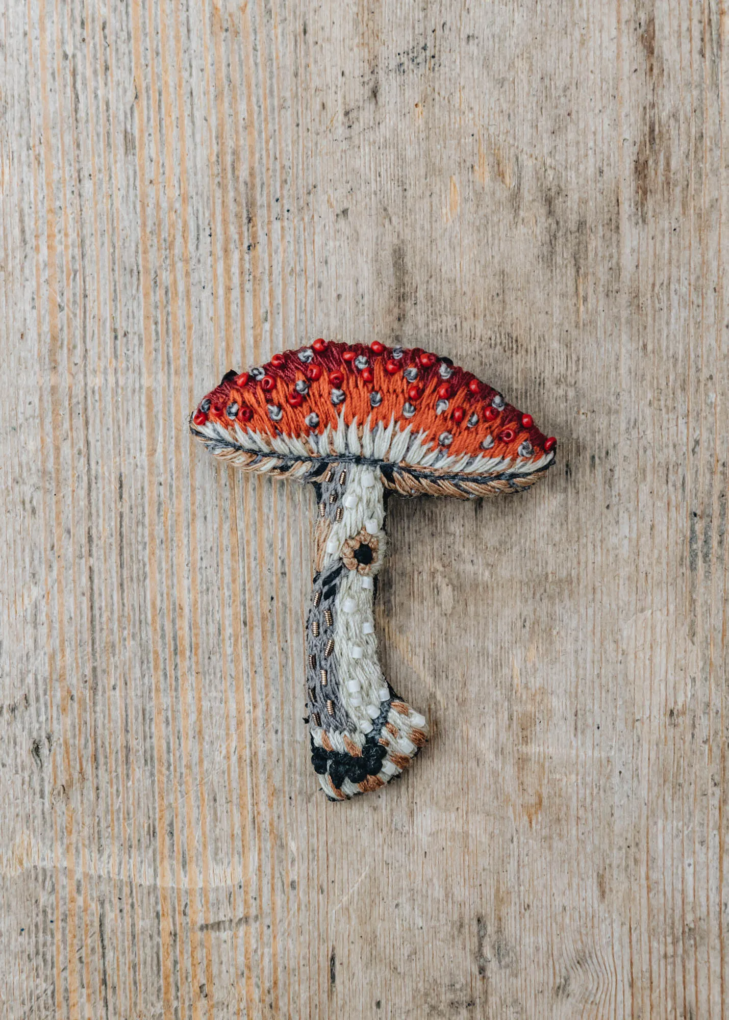 Amantita Mushroom Brooch