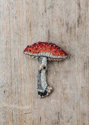 Amantita Mushroom Brooch
