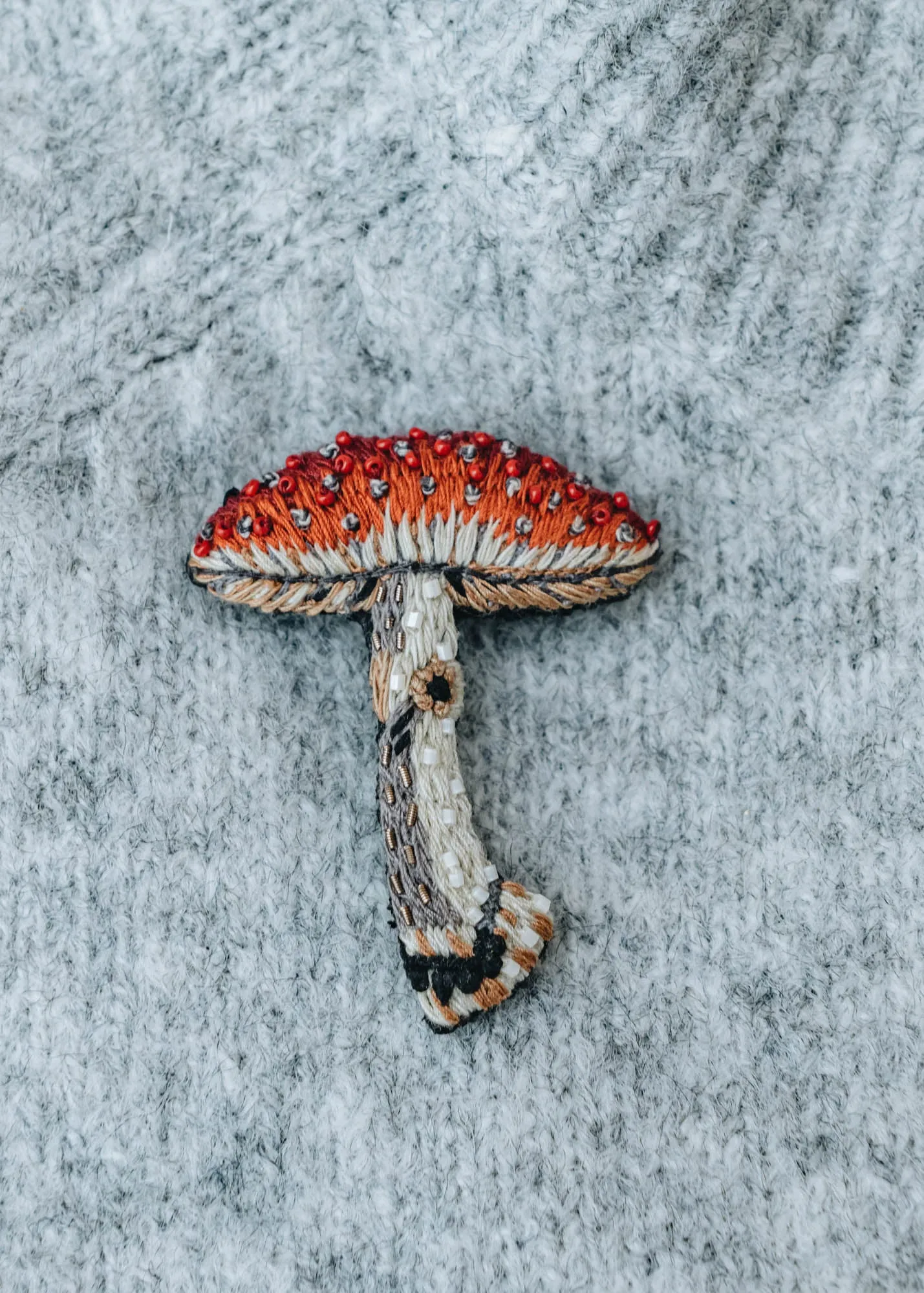 Amantita Mushroom Brooch