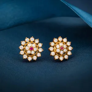 Amazing Look  925 Silver Gold Plated Stud