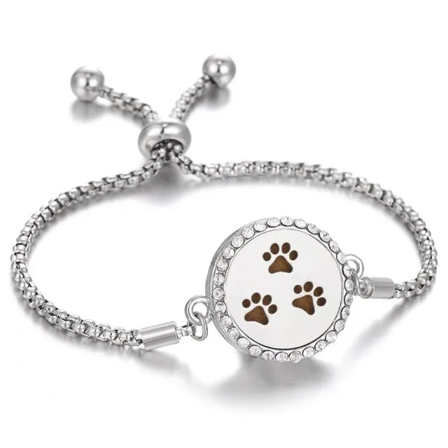 Aromatherapy Bracelet Diffuser Jewelry Christmas Adjustable Chain Tree of life Flower Aroma Braceles Perfume Locket Bracelet