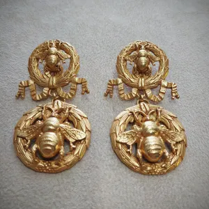 Askew London Golden Bee statement earrings