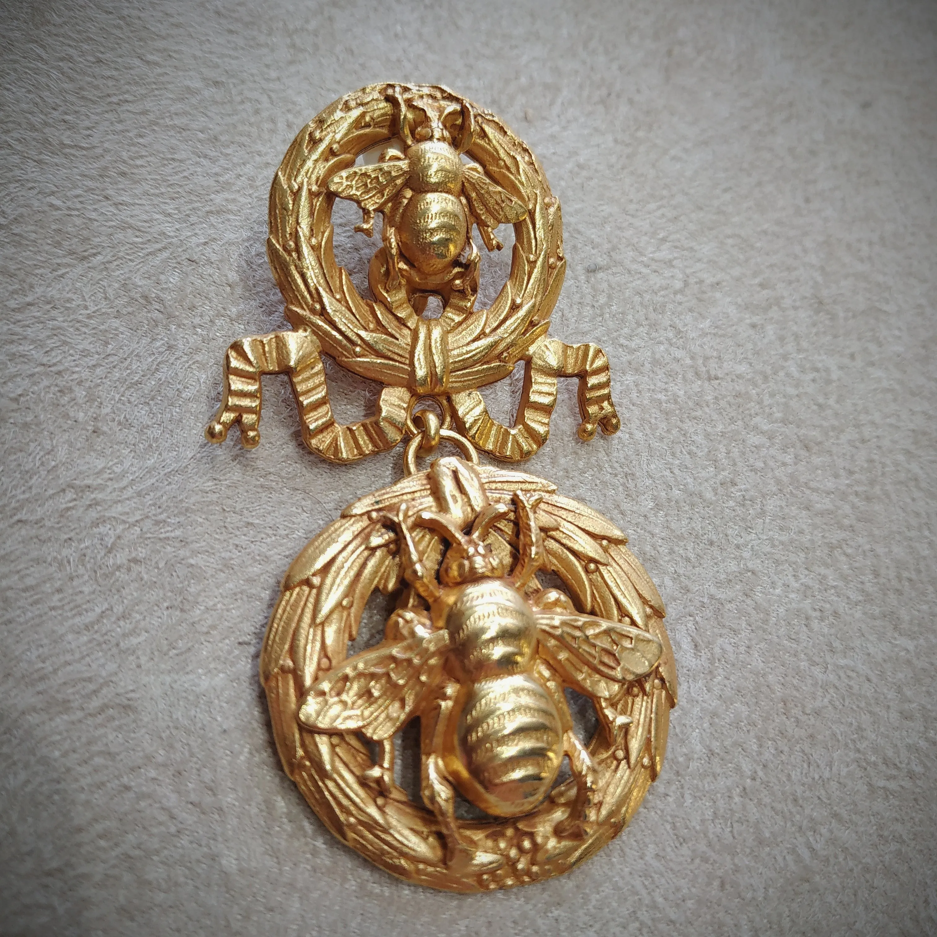 Askew London Golden Bee statement earrings