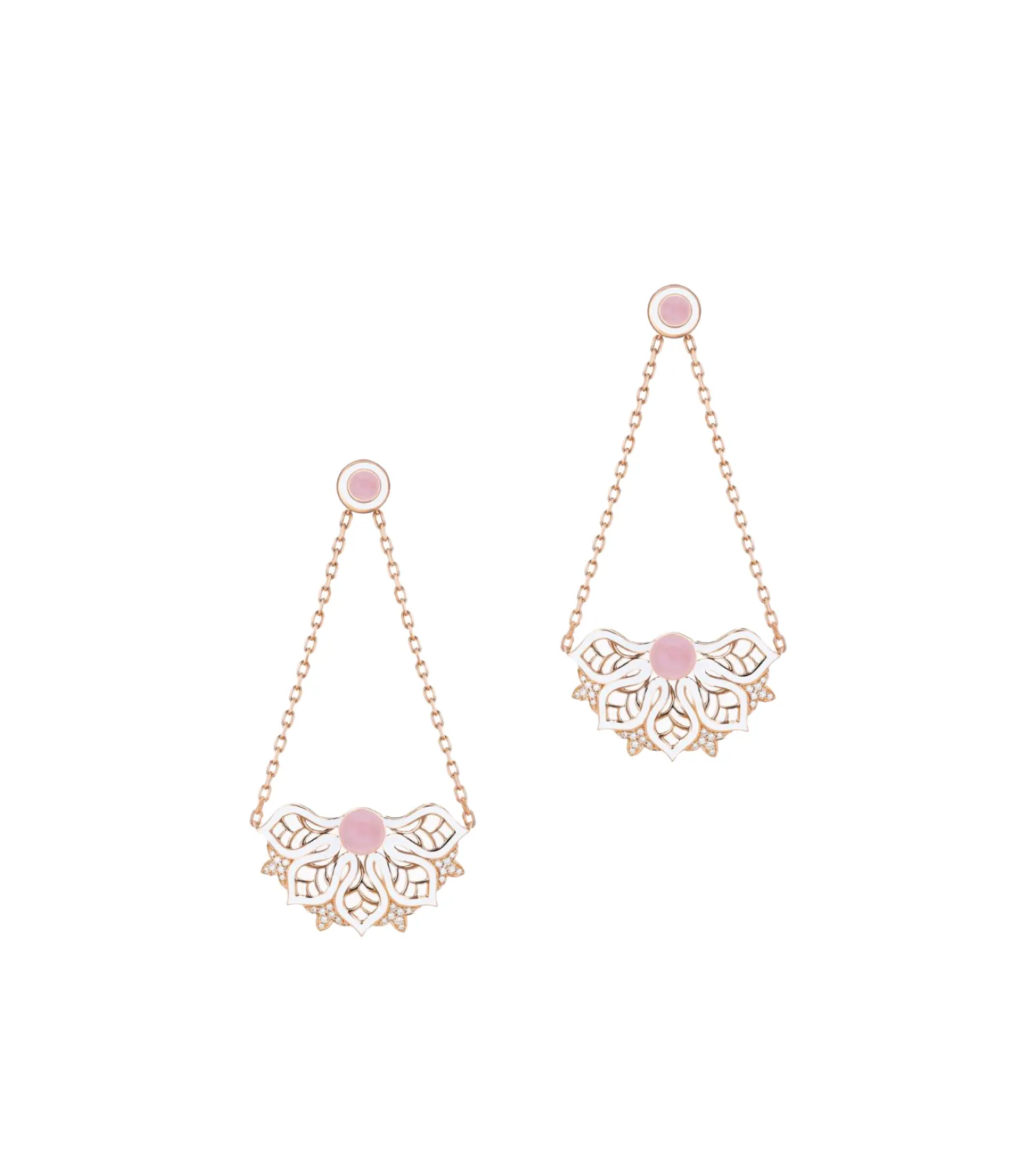 Aura rise white earrings