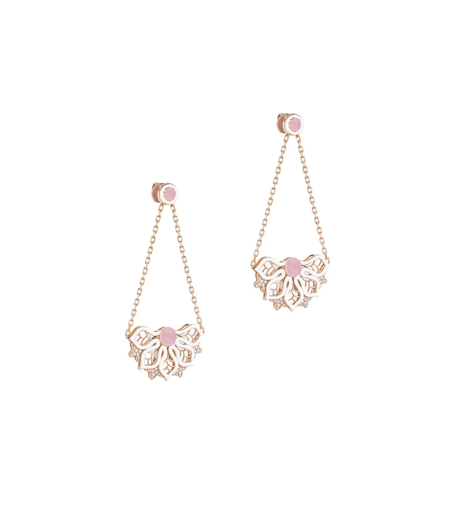 Aura rise white earrings