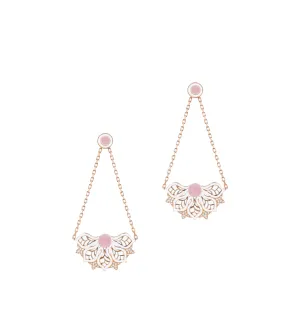 Aura rise white earrings