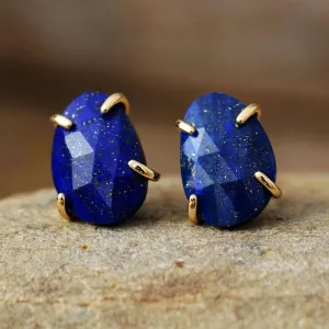 'Balanda' Lapis Lazuli Stud Earrings