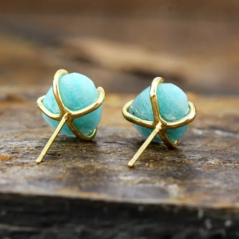 'Balanda' Lapis Lazuli Stud Earrings
