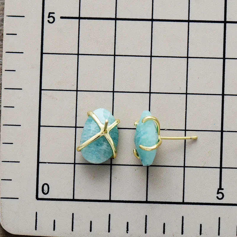 'Balanda' Lapis Lazuli Stud Earrings