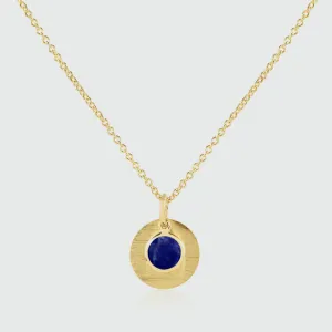Bali 9ct Gold Lapis Lazuli September Birthstone Necklace