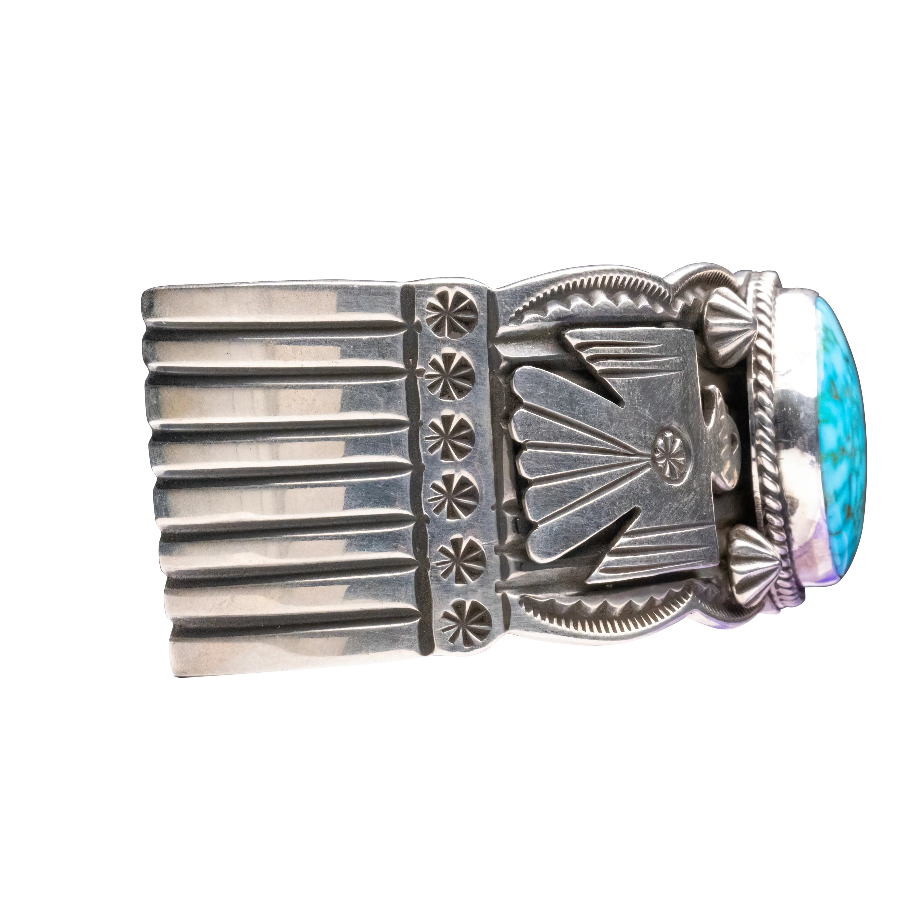 Birdseye Kingman Turquoise Thunderbird Bracelet | Andy Cadman