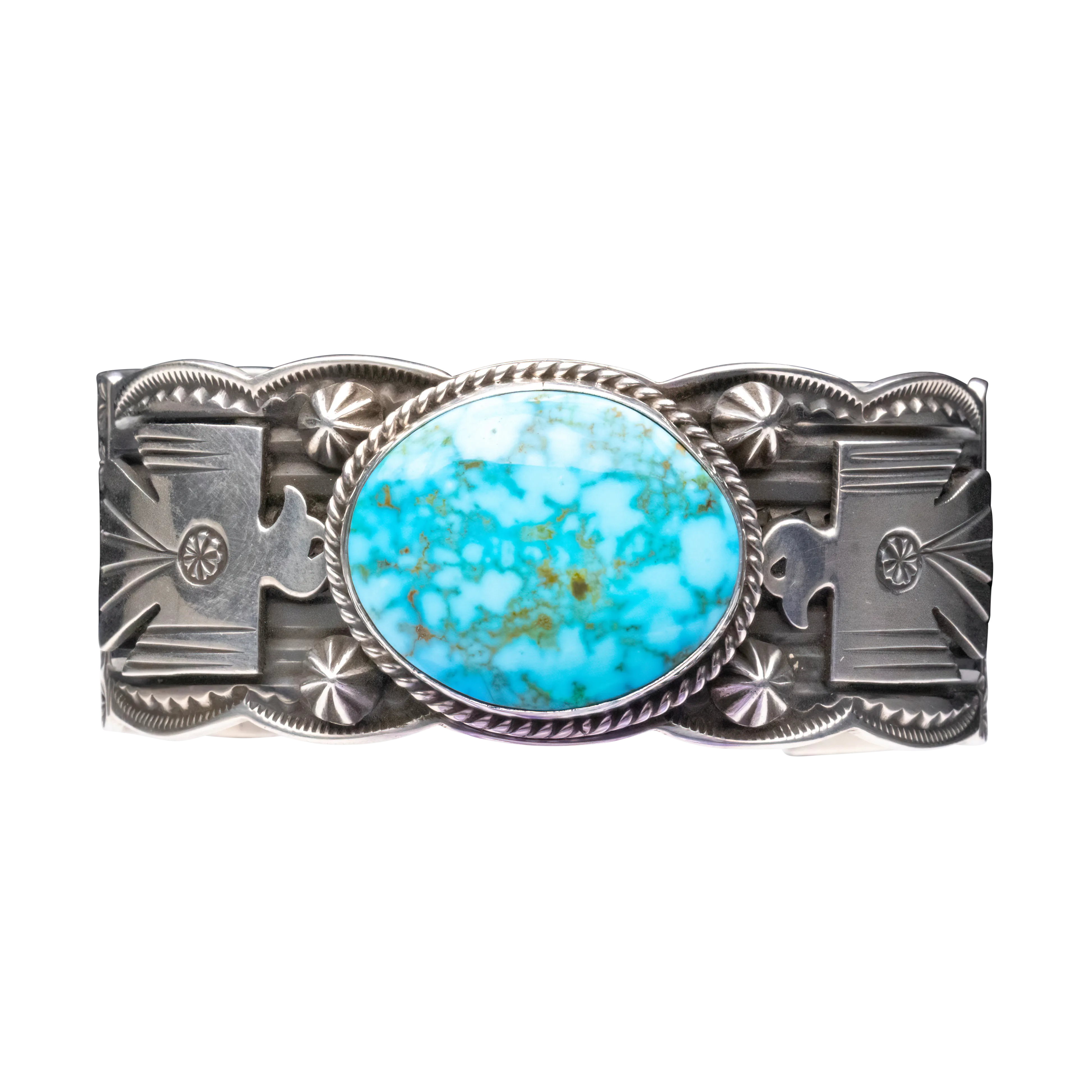 Birdseye Kingman Turquoise Thunderbird Bracelet | Andy Cadman