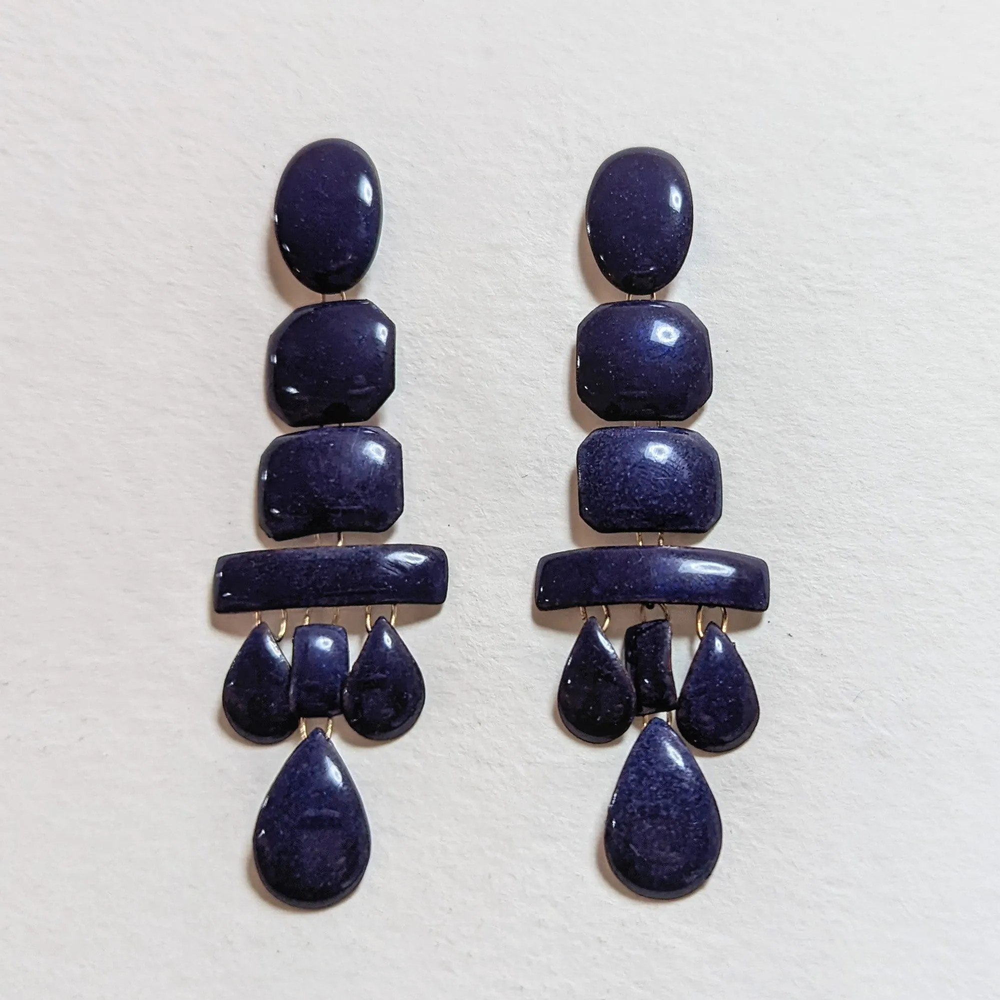 Blue Chandelier Earrings