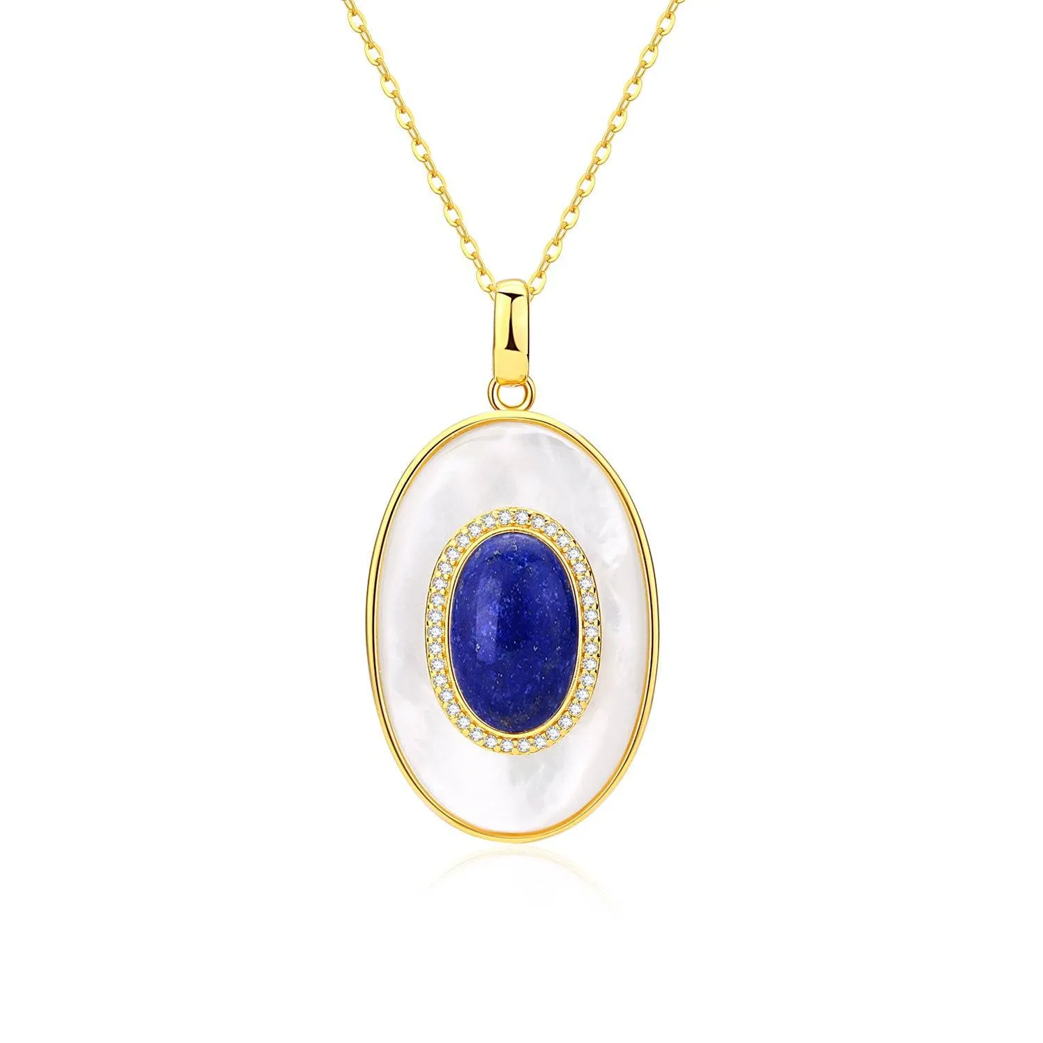 Blue Lapis Lazuli Mother of Pearls Earrings
