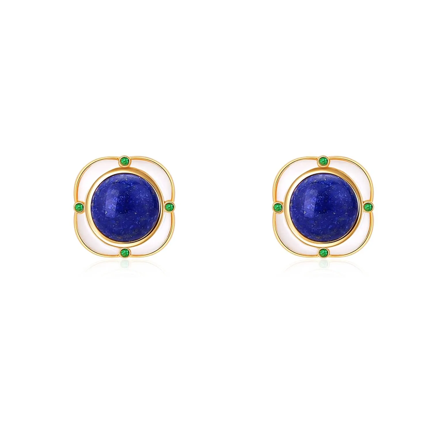 Blue Lapis Lazuli Square Mother of Pearls Collection(Purchase Individually)