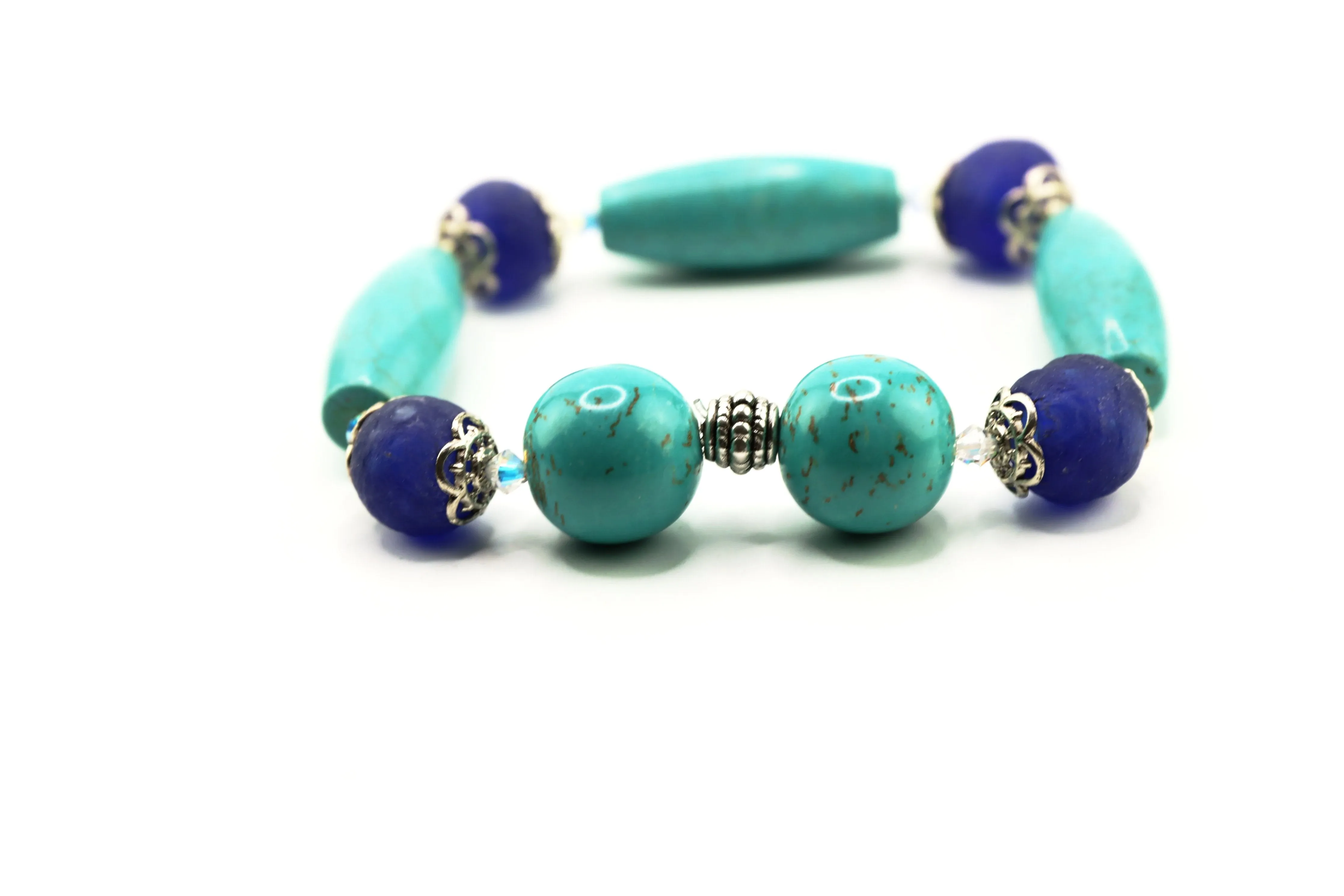 Blue Sea and Turquoise Bracelet