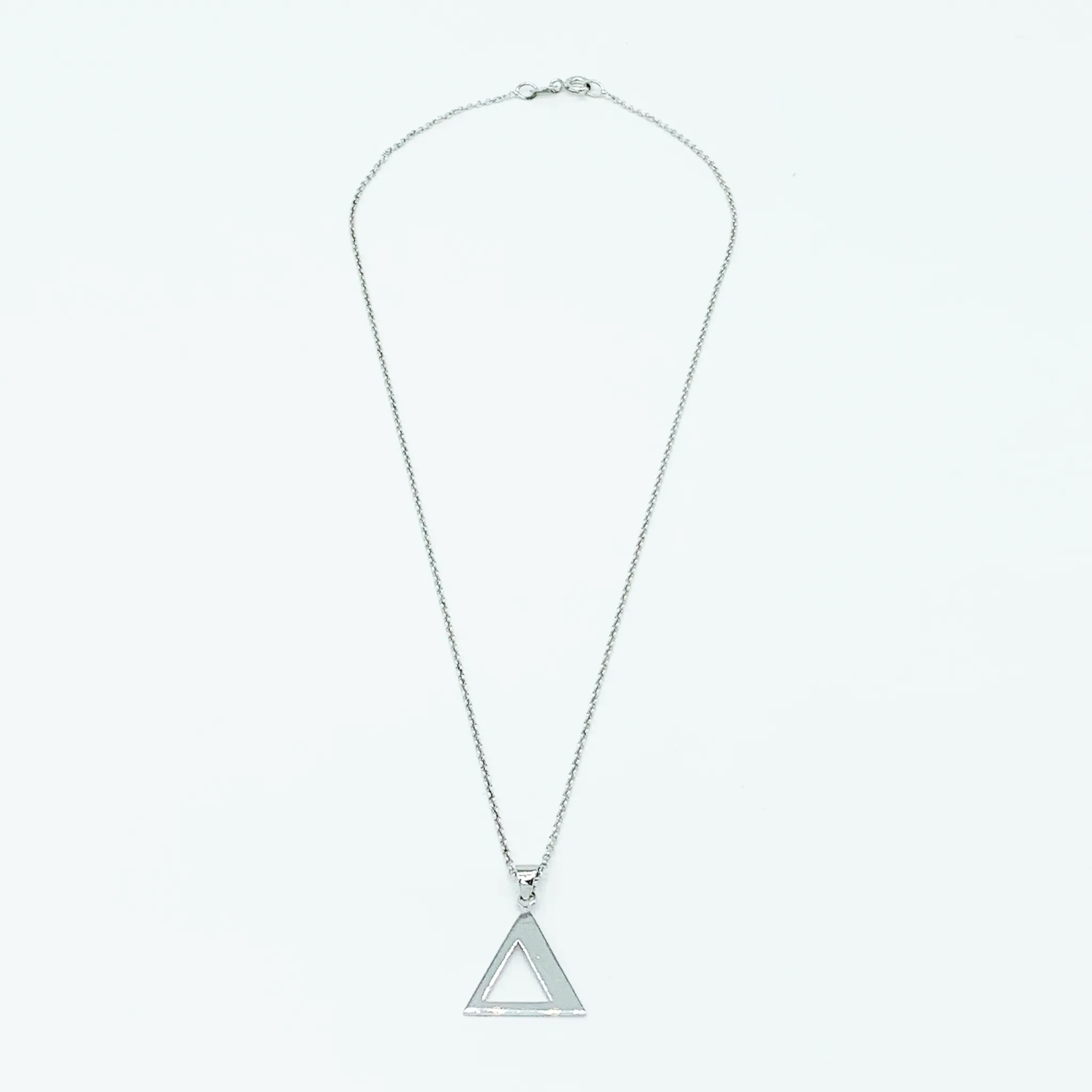 CA Triangle Unity chandelier Earing and Large Triangle Unity Pendant Set