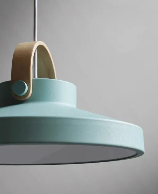 Cille Scandinavian Wood Handle Pendant Light