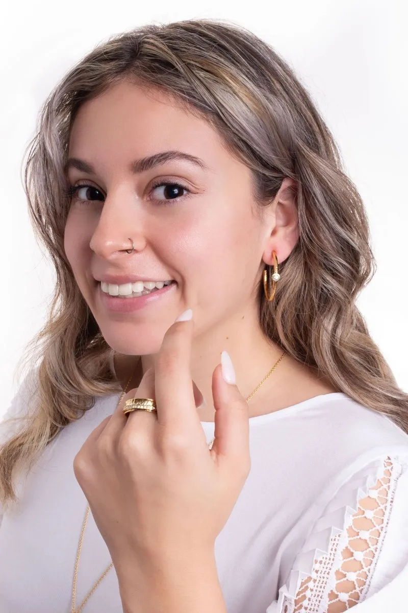 Circle of Faith Hoops™ in White Zircon