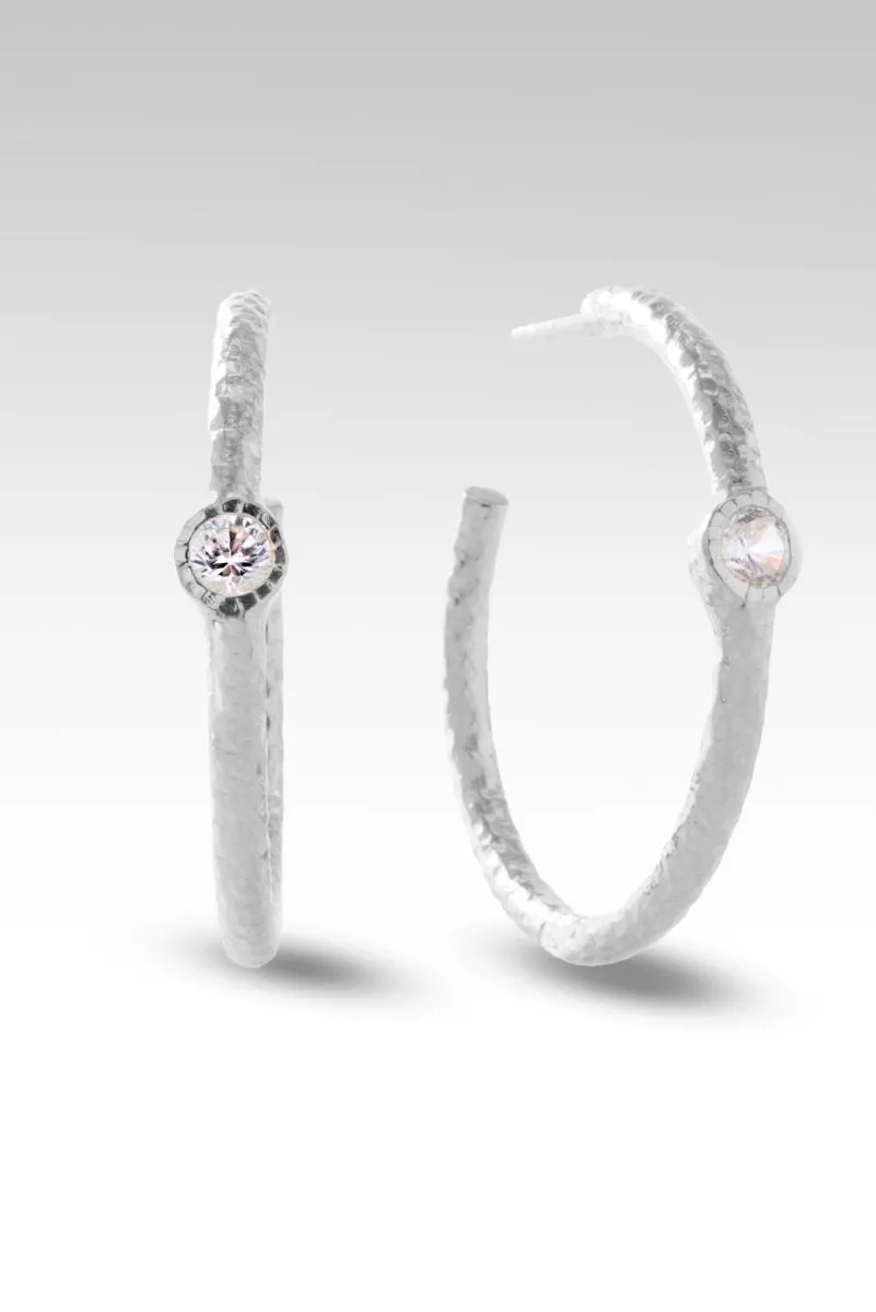 Circle of Faith Hoops™ in White Zircon