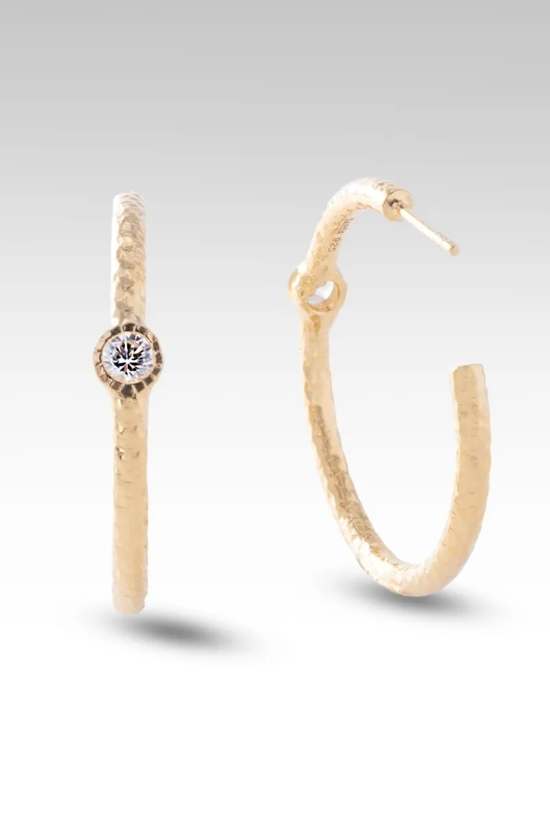 Circle of Faith Hoops™ in White Zircon