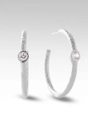 Circle of Faith Hoops™ in White Zircon