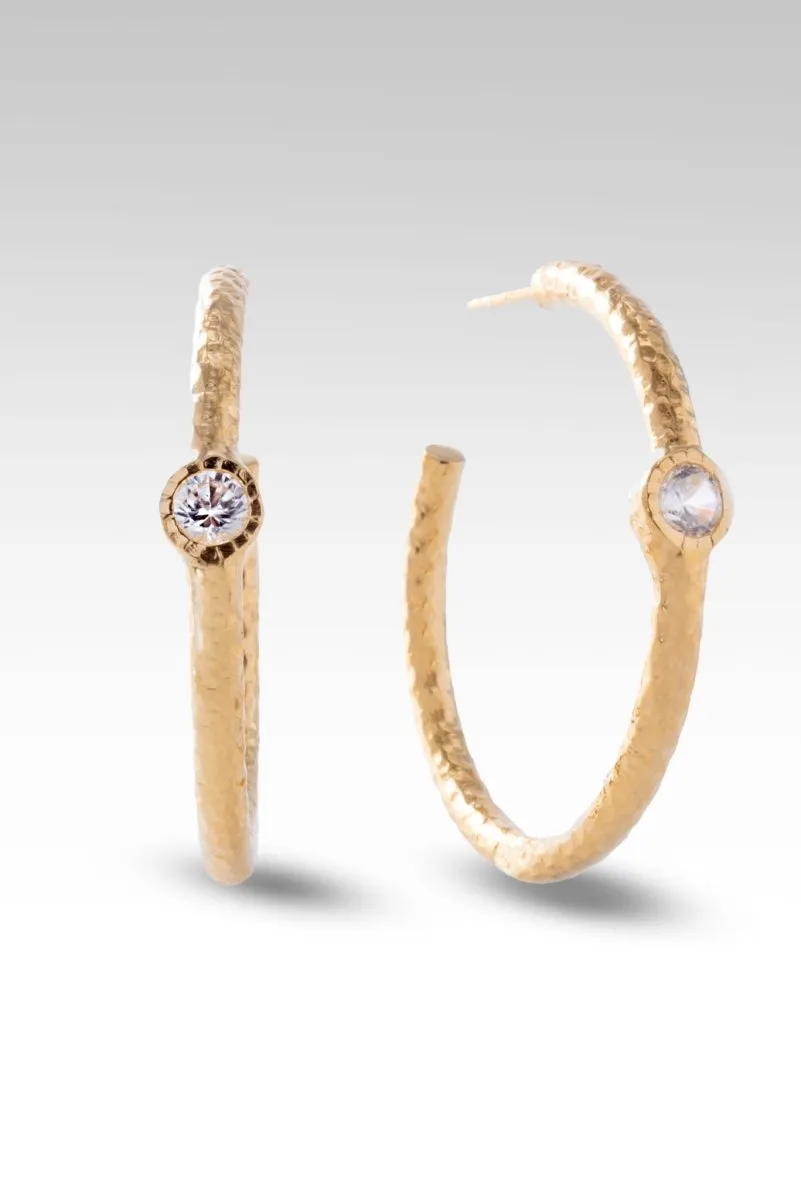 Circle of Faith Hoops™ in White Zircon